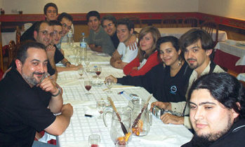 La cena de los Lores. De izquierda a derecha: Rafa Mateo, Lord Dante, Raphus Lee, Dix, Paugon, Daver, Han_furby, WOOKIEE, Marta Lleons, Lady Cattya, Nacho y Al Noah.