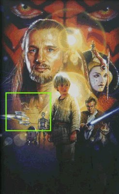 El poster con los cazas droide