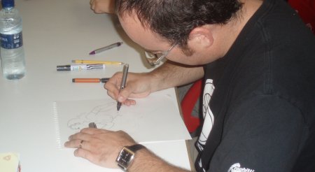 Ramn dibujando la Padm ligerita