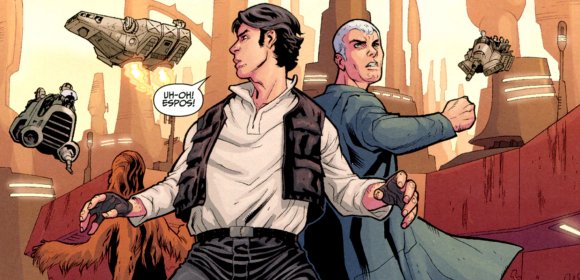 Jahan Cross, Han Solo y Chewbacca se enfrentan a un grupo de matones