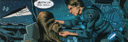 El tneinte Han Solo socorre a Chewbacca