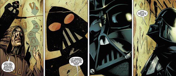 Las viejas pinturas que representan a Darth Vader