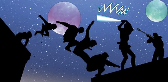 Ellak observa como Luke ataca con su sable al francotirado que le ayuda