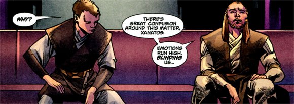 Qui-Gon Jinn habla con el joven Xanatos