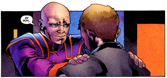 Lord Crion dialogando con su hijo Xanatos