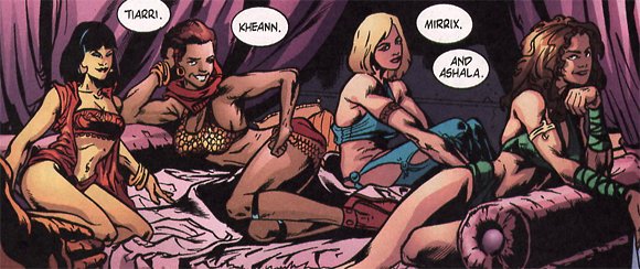 Tiarri, Kheann, Mirrix y Ashala las mujeres de Sha-Mar Ma-Dred