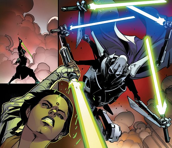 La Maestra Depa Billaba se enfrenta con el General Grievous