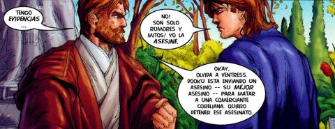 Obi-Wan y Anakin discuten acaloradamente