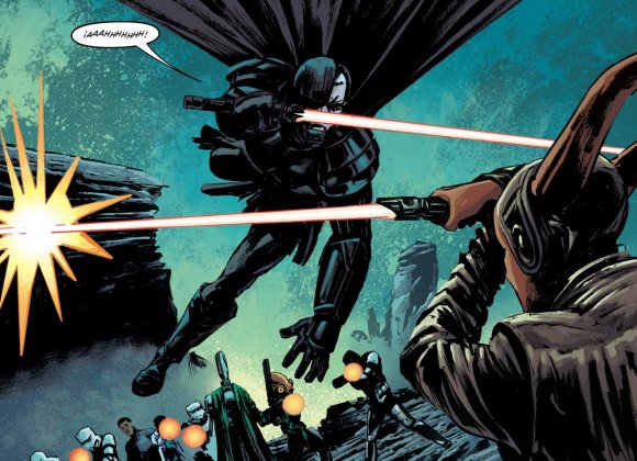 Darth Wredd luchando contra los soldados sith del Sith Único