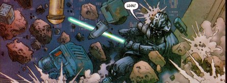 Una lluvia de objetos cae sobre Vader