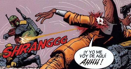 Boba Fett se adelanta a Tsumo y lo hiere en el hombro