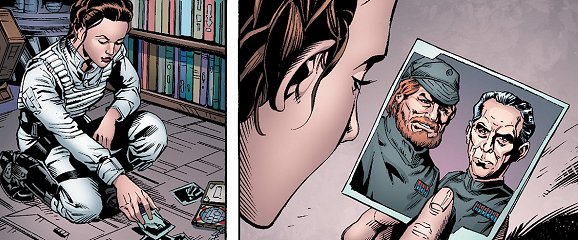Leia descubre imágenes de Tag Rogaren con el Gran Moff Tarkin
