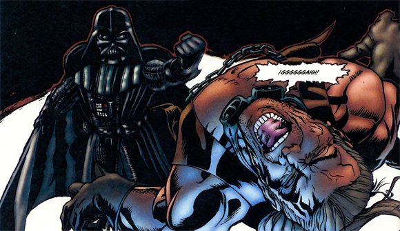 Vader usa la Fuerza para ahogar a Jix