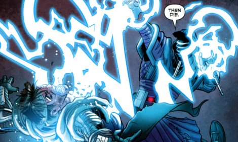 Darth Thanaton ataca a Tneb Kel con Rayos Fuerza