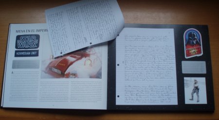 Reproduccin de guin manuscrito de George Lucas
