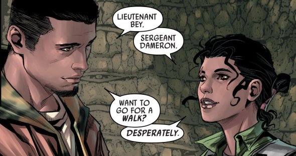 El Sargento Kes Dameron y la Teniente Shara Bey en el Nº1 de Shattered Empire