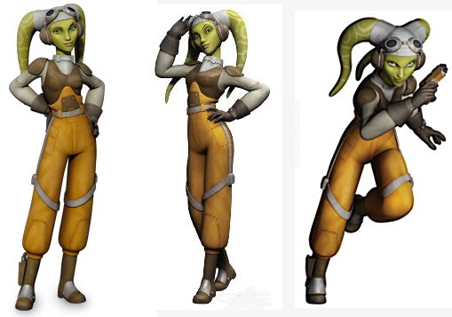 Hera Syndulla tal como la vemos en la serie Star Wars Rebels