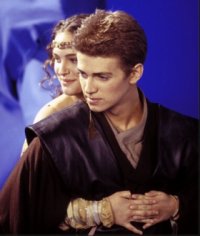 Padme y Anakin a lomos del Shaak virtual