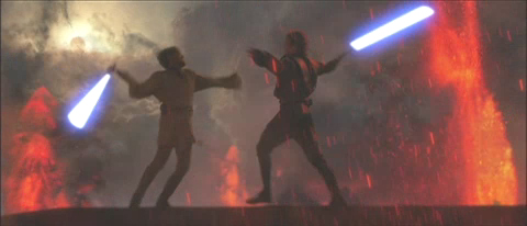 Anakin se enfrenta a Obi-Wan