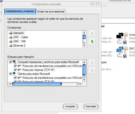 Configuraci�n avanzada de las conexiones