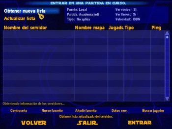 Pantalla ejemplo del Jedi Knight 3