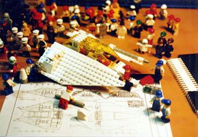 Miniaturas construyendo un Snowspeeder