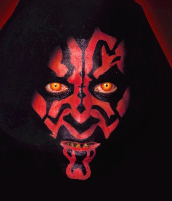 Imagen del rostro de Darth Maul