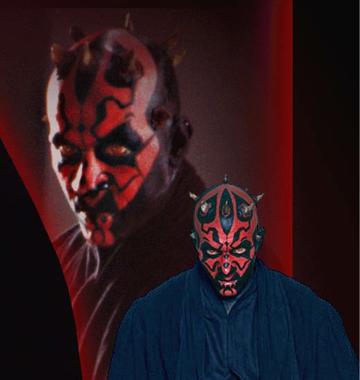 Imagen del rostro de Darth Maul