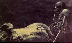 2-1B examinando un Tauntaun muerto por los Wampas