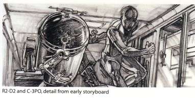 Detalle de los Droides del primer Storyboard