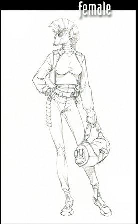 ilustracin de un rodiano hembra