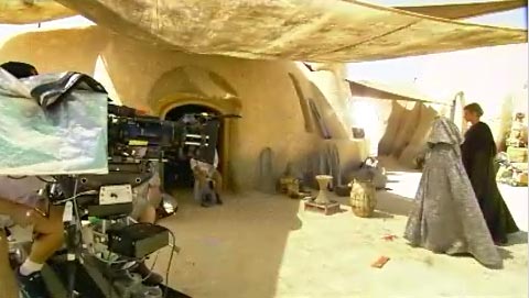 Filmacin del Episodio II con decorados en Tnez