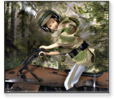 Leia en una Speeder Bike