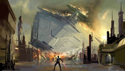 Un destructor estelar cae ante el jugador