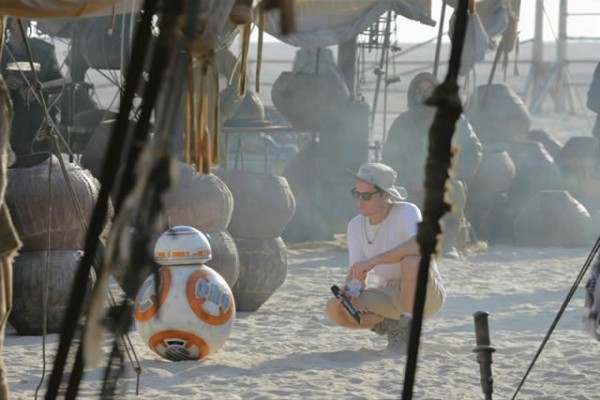 BB8 durante la filmación