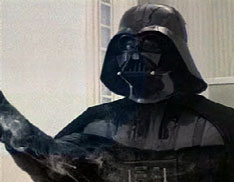 Vader cogiendo el arma de Han