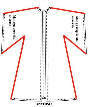 Anverso de la túnica