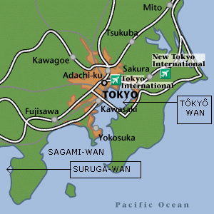 Zona pacifica del centro de Japón. Aquí podemos ver varios WAN