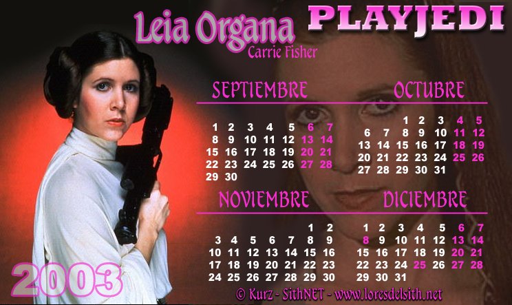 Calendario 2003 (Septiembre - Diciembre)