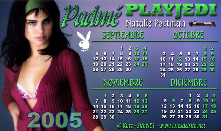 Calendario 2005 (Septiembre - Diciembre)