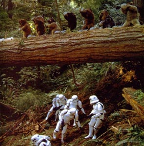Los ewoks lucharon con fiereza contra las tropas imperiales