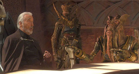 Poggle  reunido con el Conde Dooku