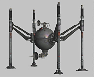 El droide araa rastreador; comprese con el tamao del droide araa enano
