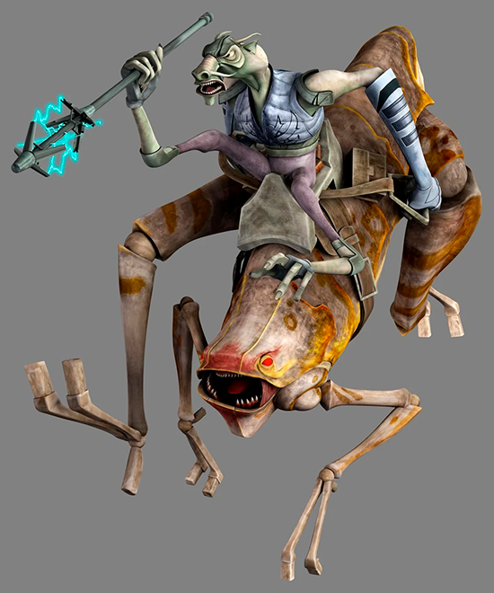 Un insectomorfo montado.