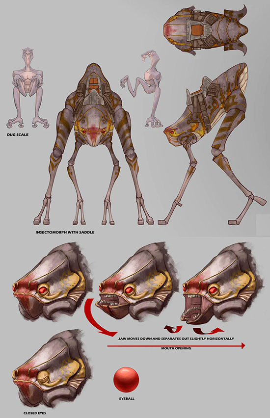 Diseño conceptual del insectomorfo.