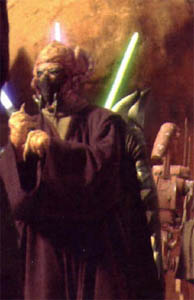 Plo Koon luchando en las Guerras Clon