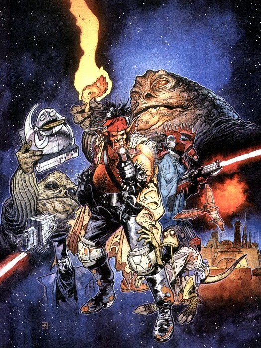 Gizman durante el tiempo del robo de la nave de Jabba.
