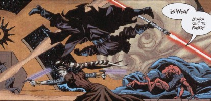 Sinya peleando contra Darth Maul