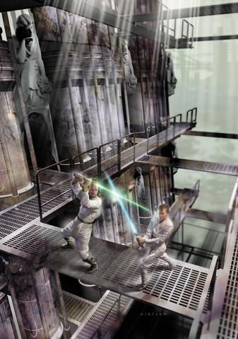 Qui-Gon Jinn y Obi-Wan Kenobi en Vorzyd IV.