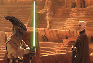 Coleman Trebor en la batalla de Geonosis